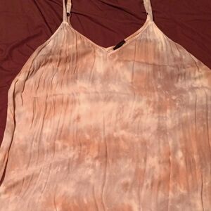 Torrid Cream and Tan Tie-Dye Camisole